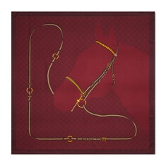 Printed GG silk jacquard carré