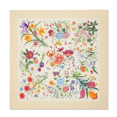 Printed silk twill carré