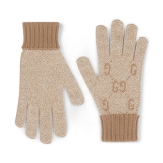 Gants en lamé de cachemire GG