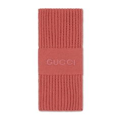 Wool cashmere scarf with embroidery