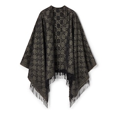 GG cashmere lamé cape