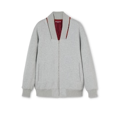 Veste zippée en jersey de coton avec bande Web 