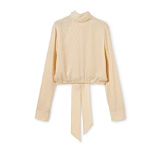 Blusa in seta GG jacquard 