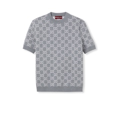 Maglia reversibile in lana fine GG jacquard