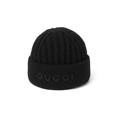 Wool cashmere hat with embroidery