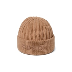 Wool cashmere hat with embroidery