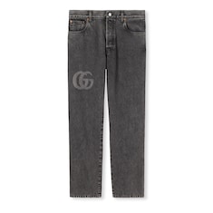 Slim fit denim pant with logo detail