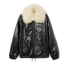 Chaqueta bomber de tejido revestido