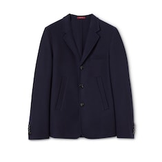 Veste en laine double et cachemire à boutonnage simple