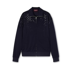 Chaqueta cremallera punto técnico cristales