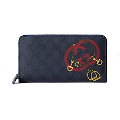 GG zip around wallet with print