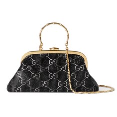 Crystal medium evening top handle bag