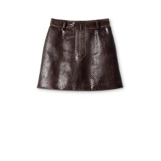 Leather mini skirt