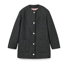 Chaqueta de tweed de lana moteado con GG