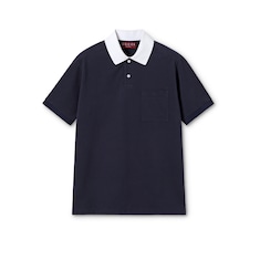 Stretch cotton piquet polo shirt