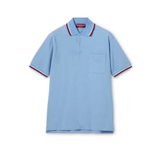 Cotton piquet polo shirt with embroidery
