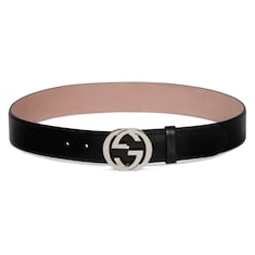 Belt with Interlocking G buckle