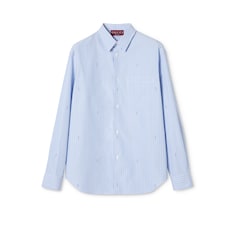 Camicia in popeline di cotone a righe
