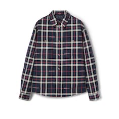 Chemise matelassée en jacquard de coton à motif tartan