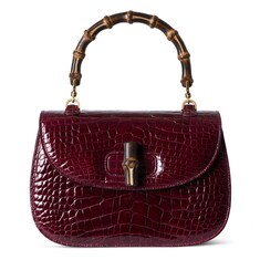 Gucci Bamboo 1947 crocodile medium bag