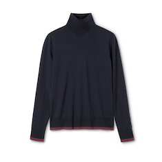 Rollkragenpullover aus feinem Wollstrick