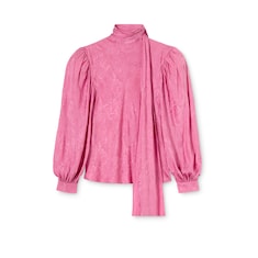 Camicia in twill di seta con nastro