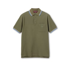 Cotton piquet polo shirt with embroidery