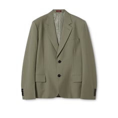 Single-breasted dry wool jacket