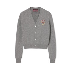Wool cashmere cardigan with embroidery
