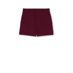 Wool crêpe shorts with embroidery