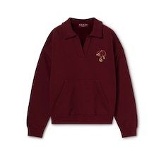 Sweat-shirt en jersey de coton avec broderie