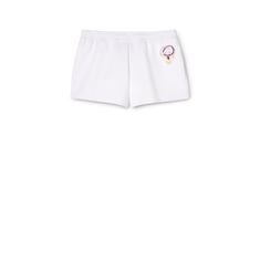 Shorts in jersey di cotone con ricamo
