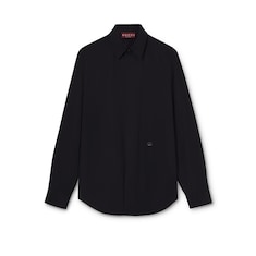 Camicia in popeline tinto in pezza 