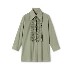 Camisa de muselina de algodón con volantes 