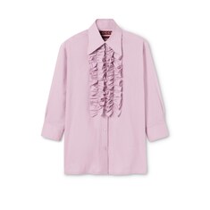 Bluse aus Baumwoll-Musselin mit Rüschenbesatz