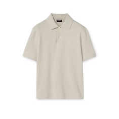 Cotton piquet polo shirt with embroidery