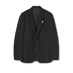Veste à simple boutonnage en laine GG