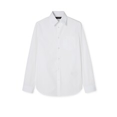 Cotton poplin shirt with embroidery