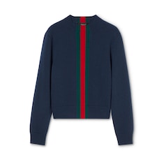 Fine knit wool sweater with Web