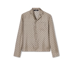 Chemise de bowling en twill de soie à imprimé