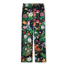 Printed silk twill pants