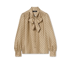 Printed silk twill shirt 