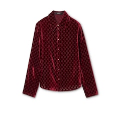 Chemise en velours dévoré GG stretch