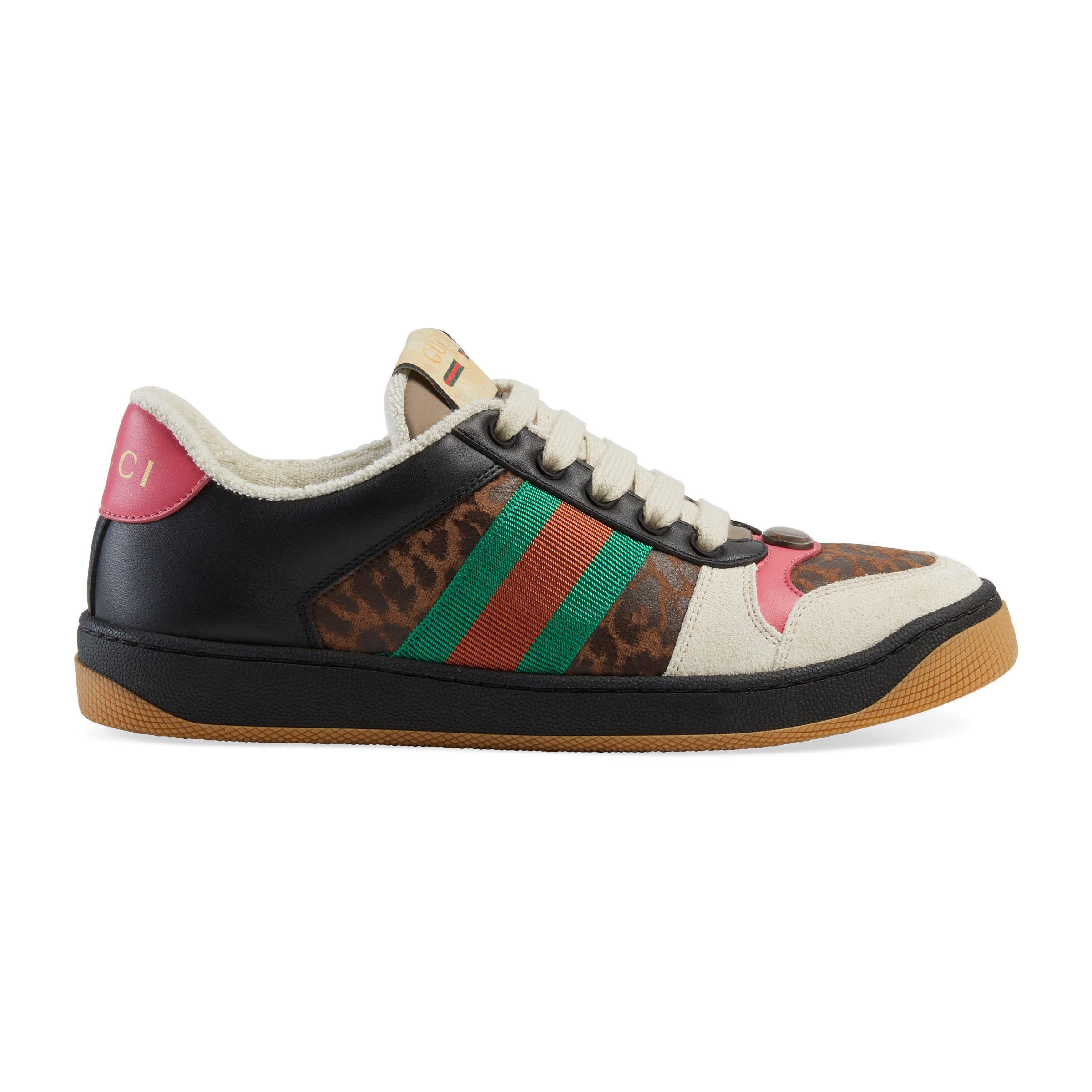 gucci leopard trainers