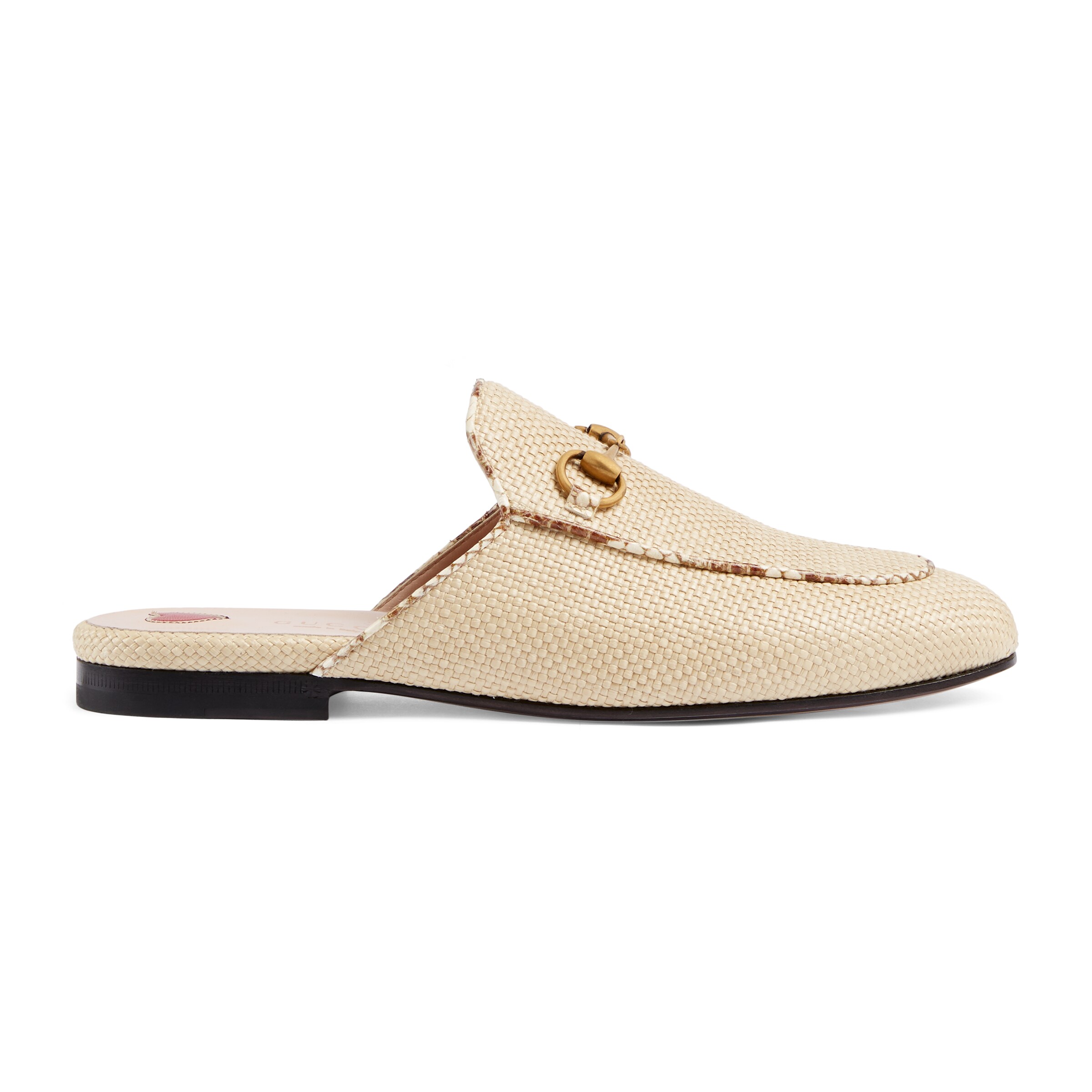 GUCCI WOMEN'S PRINCETOWN RAFFIA SLIPPER,475094GZ6109590