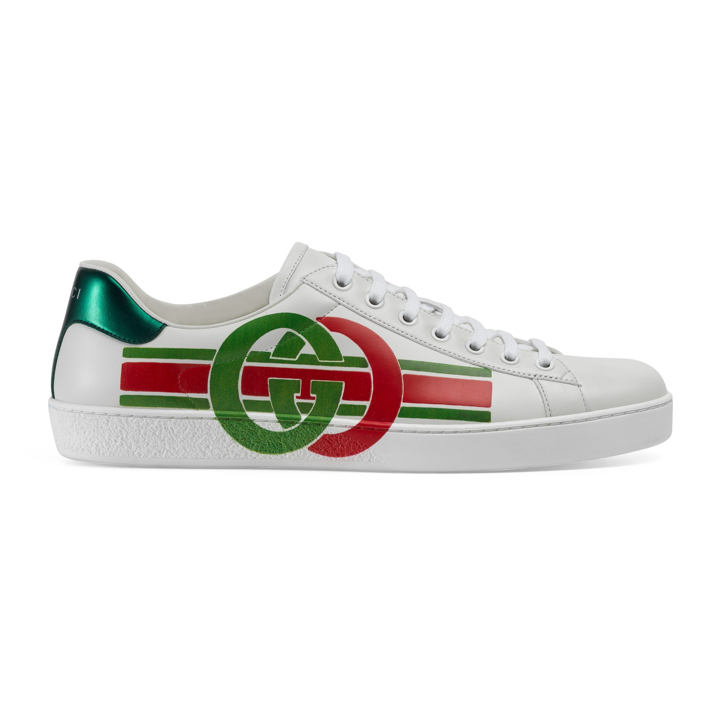GUCCI MEN'S ACE SNEAKER WITH INTERLOCKING G,576136A38V09062