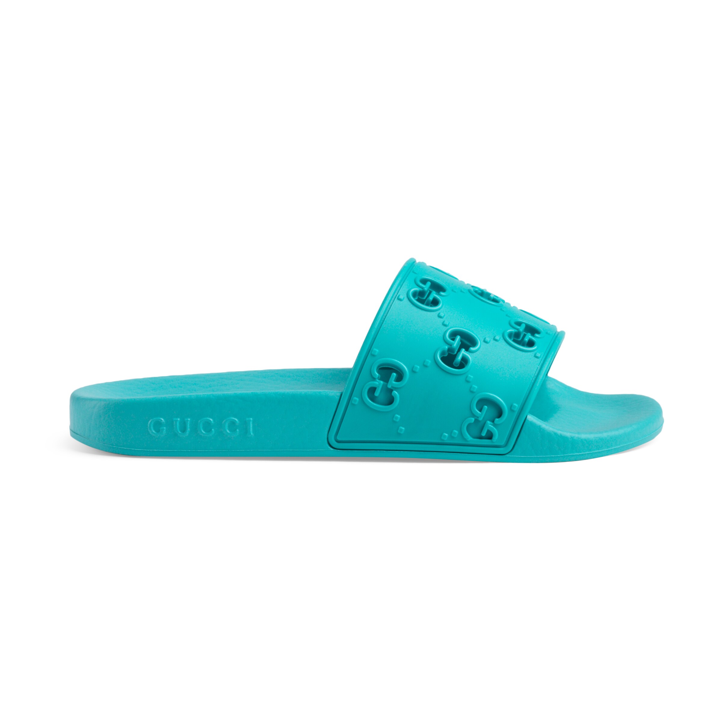 GUCCI CHILDREN'S RUBBER GG SLIDE SANDAL