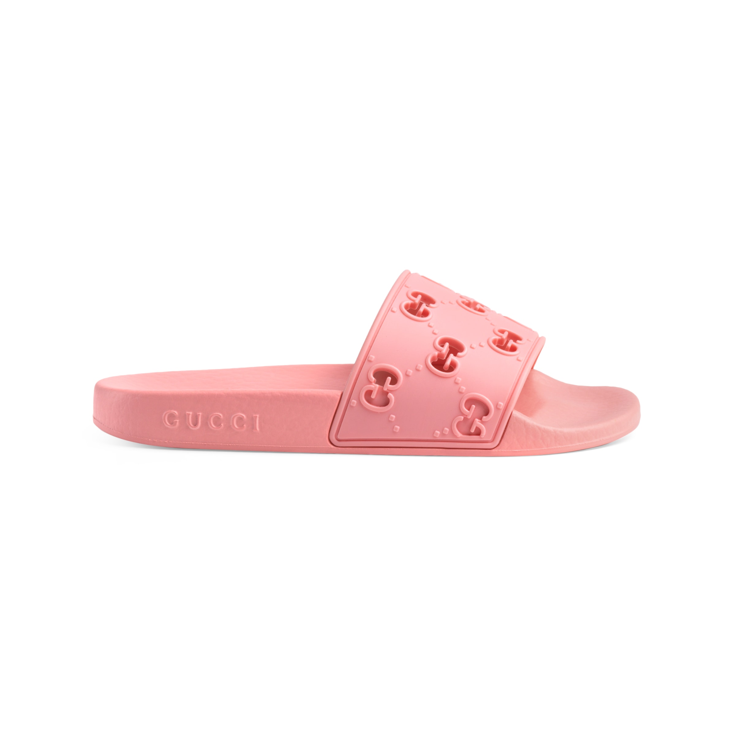 GUCCI CHILDREN'S RUBBER GG SLIDE SANDAL