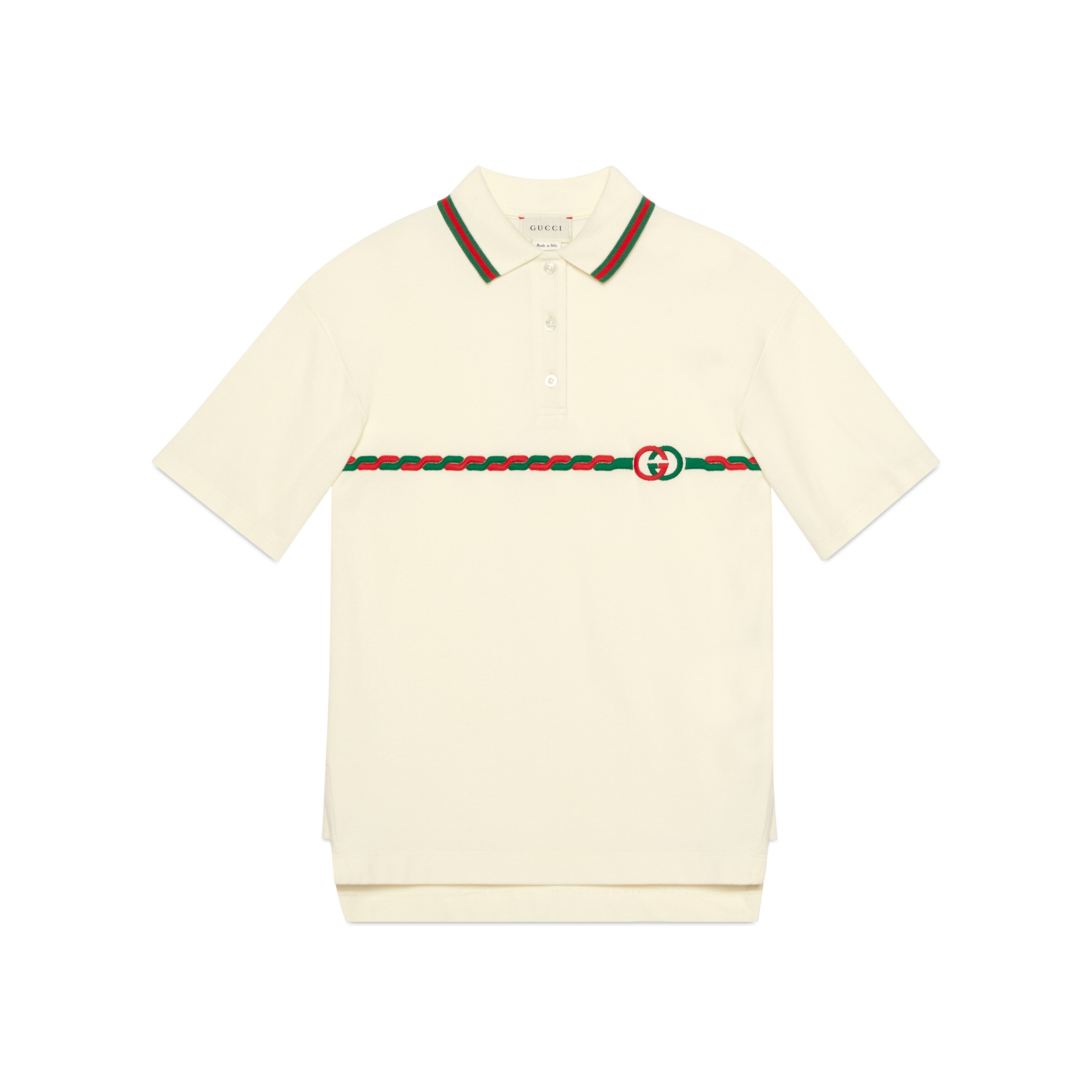 GUCCI CHILDREN'S COTTON POLO DRESS WITH INTERLOCKING G