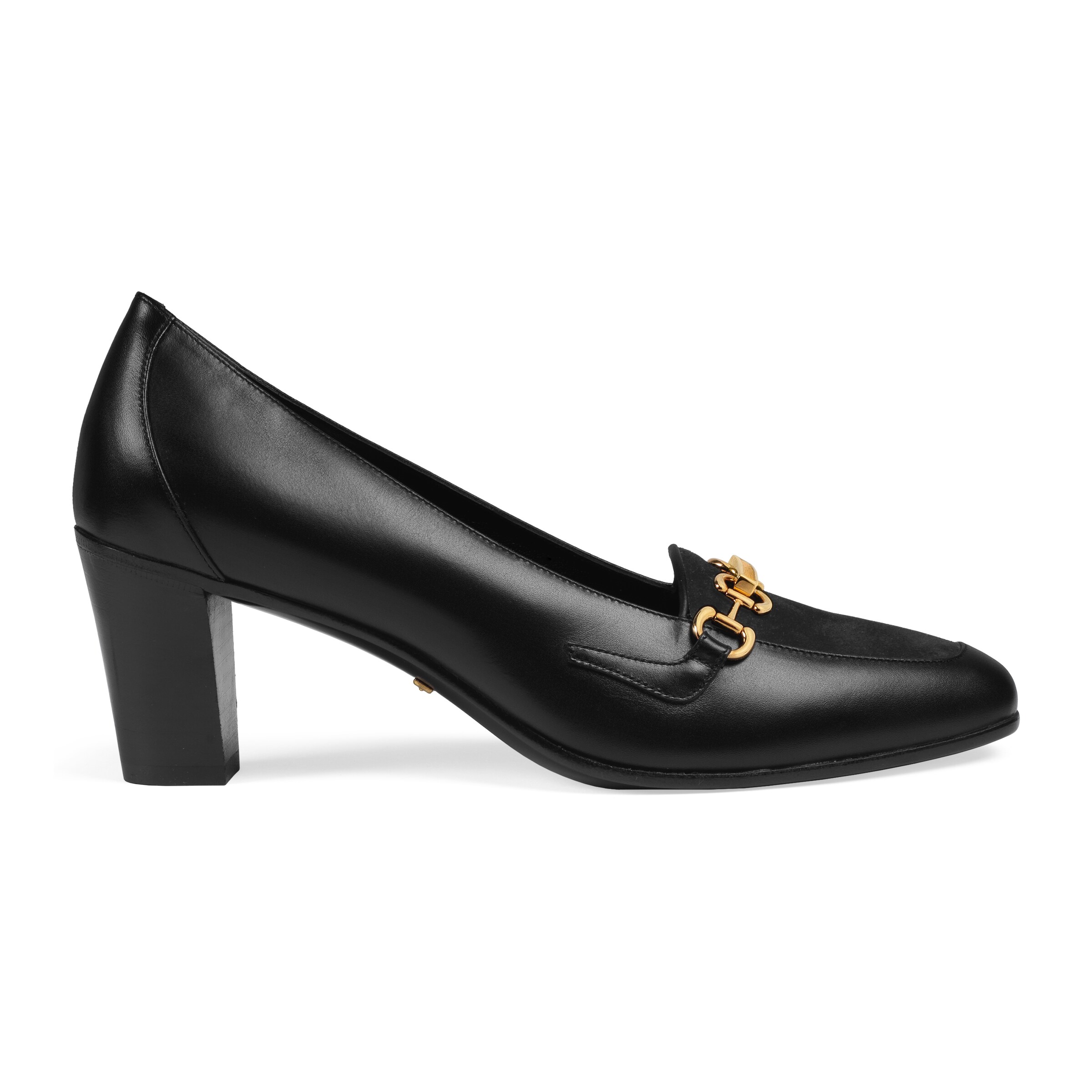 Gucci Women's Mid-heel Pump With Horsebit Chain In Black